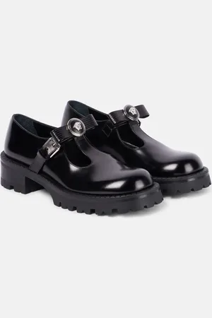 VERSACE Ballerine Gianni Ribbon in pelle