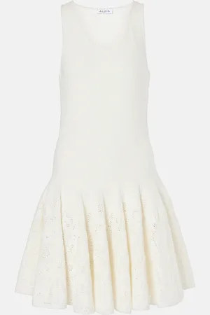 Alaïa Alaïa Abito corto Skater in pizzo di cotone
