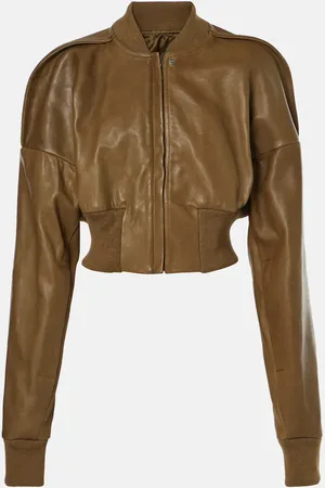 Rick Owens Bomber cropped Flight in pelle