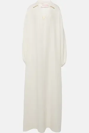 VALENTINO Abito lungo in seta cady couture