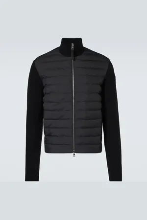 Moncler Giacca in lana e cashmere con imbottitura