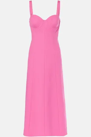 Carolina Herrera Abito midi bustier in misto lana