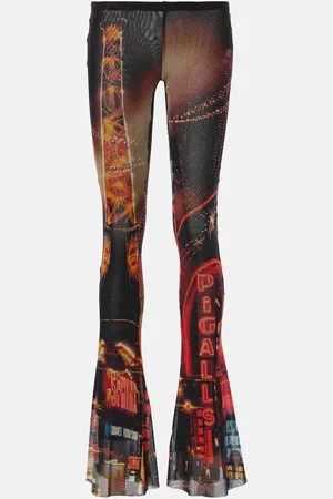 Jean Paul Gaultier Pantaloni flared Pigalle in mesh