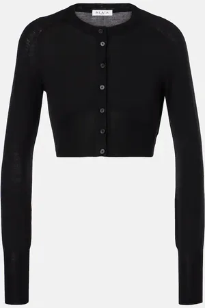 Alaïa Alaïa Cardigan cropped in misto lana