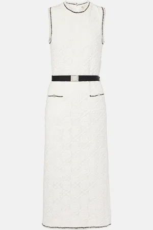 Tory Burch Abito midi in cotone con cintura