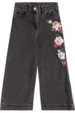 MONNALISA Jeans a gamba larga con applicazioni