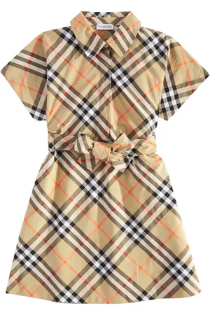 Burberry Abito in popeline di cotone Burberry Check