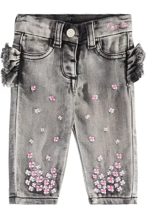MONNALISA Baby - Jeans con ricamo