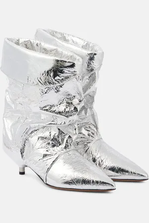 Isabel Marant Stivaletti Edrik in pelle metallizzata