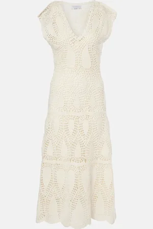 GABRIELA HEARST Abito lungo Waldman in crochet di lana e cashmere