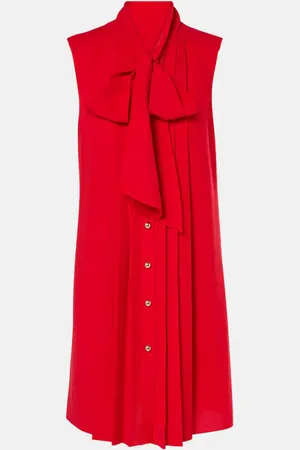Carolina Herrera Abito corto a collo alto con pieghe