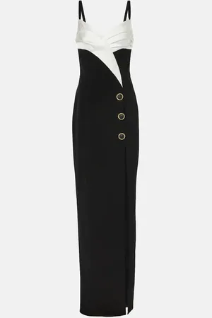 Balmain Abito lungo in crêpe
