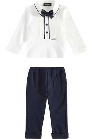 MONNALISA Baby - Felpa e pantaloni in cotone