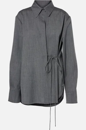 Jil Sander Camicia in lana con cintura