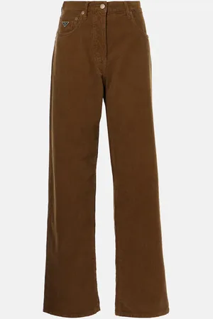 Prada Pantaloni a gamba larga in velluto