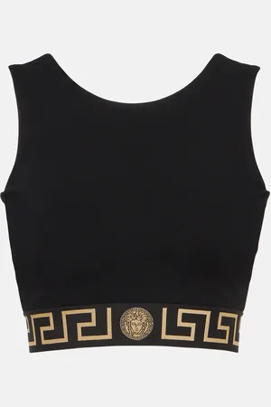 VERSACE Top cropped Greca Border