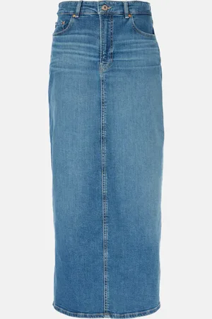 AG Jeans Gonna midi di jeans a vita alta