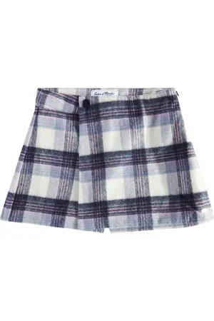 Tartine Et Chocolat Gonna pantalone in misto lana a quadri