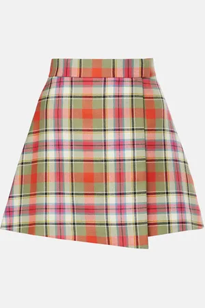 Vivienne Westwood Minigonna Cut Off in lana a quadri