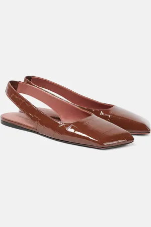 Amina Muaddi Ballerine slingback Ane in vernice