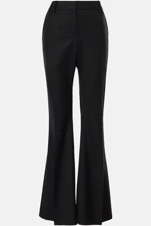 Nina Ricci Pantaloni flared in gabardine di lana