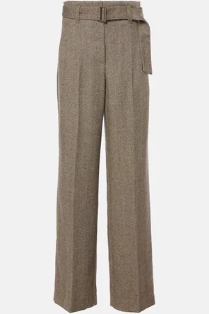 Brunello Cucinelli Pantaloni a gamba larga in misto lana