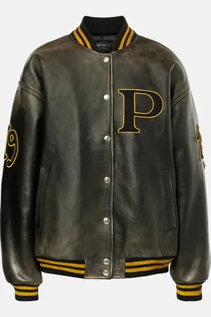 Prada Giacca varsity in pelle