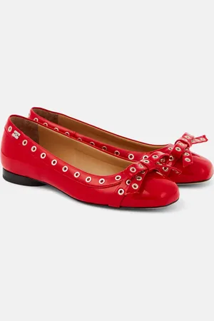 Ganni Ballerine in similpelle con fiocco