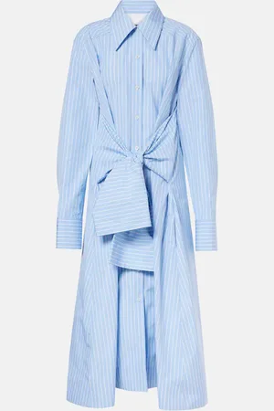 Jil Sander Abito chemisier in cotone a righe