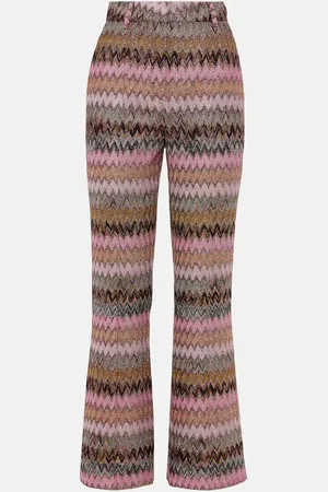 Missoni Pantaloni flared in lamé a zig-zag