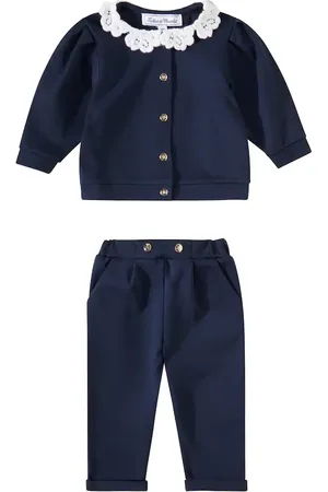 Tartine Et Chocolat Baby - Cardigan e pantaloni con pizzo