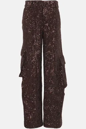 ROTATE Pantaloni cargo con paillettes