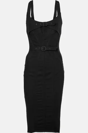 MUGLER Abito midi di jeans