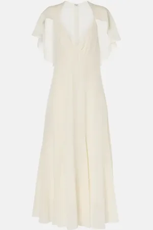 Chloé Chloé Abito midi in chiffon di seta