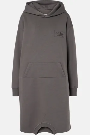 Maison Margiela Abito midi in jersey di misto cotone