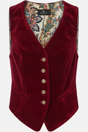 Etro Gilet in velluto di cotone