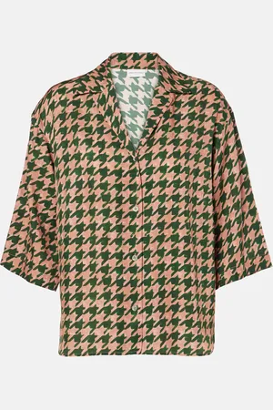 DRIES VAN NOTEN Camicia in raso pied-de-poule