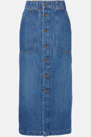 Frame Gonna midi di jeans Modern Pocket