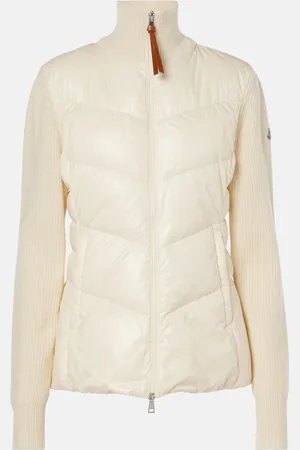 Moncler Cardigan in lana con imbottitura