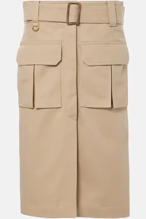 Chloé Chloé Gonna cargo Saharienne in gabardine di cotone