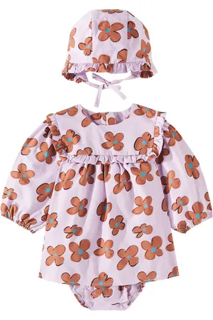 Jelly Mallow Baby - Abito e cuffia Fun Flower in cotone