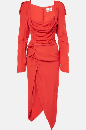 Vivienne Westwood Abito midi asimmetrico con ruches