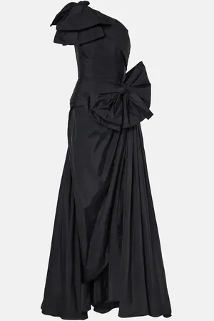 Elie saab Abito lungo monospalla in taffetà