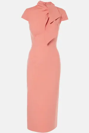 Oscar de la Renta Abito midi in misto lana