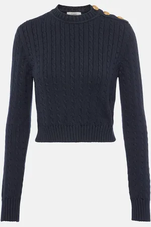 Chloé Chloé Pullover in cotone a trecce cropped
