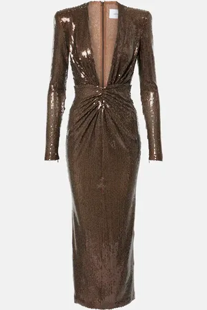 ALEX PERRY Abito midi con paillettes