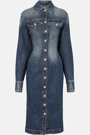 Sportmax Abito midi Fiorito in denim