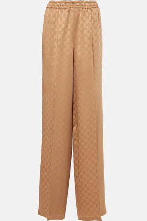 Gucci Pantaloni a gamba larga GG in raso