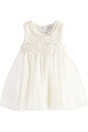 MONNALISA Baby - Abito in tulle e bouclé a pois