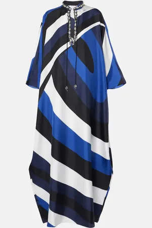 Puccini Caftano Iride in twill di seta
